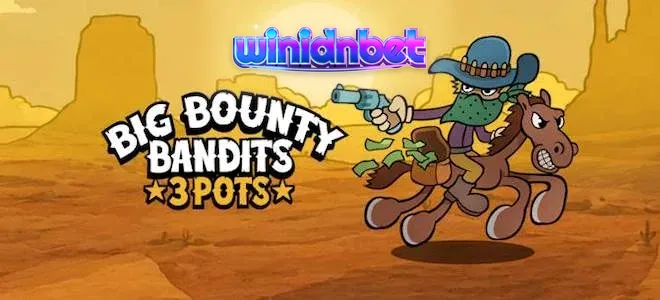 Tampilan visual slot Big Bounty Bandits: 3 Pots dengan tema Wild West